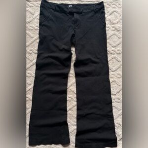 Women’s Solid Black Dress Pants - Mid Rise Bootcut Slacks, Size Medium